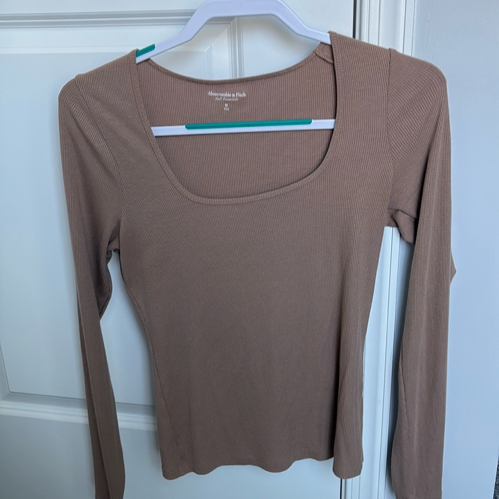 Abercrombie Squared Neck Long Sleeve Top